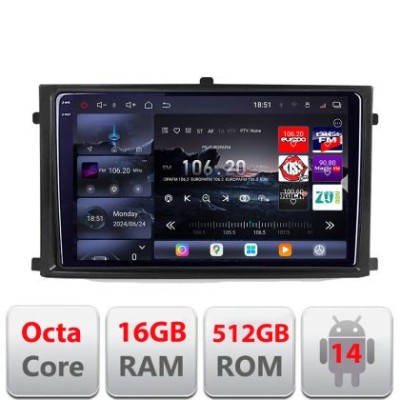 Navigatie Rexton 2019- Edotec Kit-REXTON 8 core QLED 2K 16+512 360 Android Waze USB Navigatie Internet Youtube Radio CarStore Technology foto