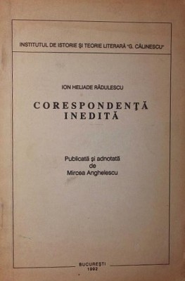CORESPONDENTA INEDITA foto