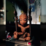 Groot - Decor oglindă retrovizoare, Pictat Manual - 8 cm