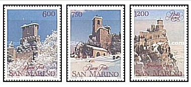 San Marino 1991 - Craciun, castele, serie neuzata foto