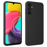 Lemontti Husa Silicon Soft Slim Samsung Galaxy A14 5G, material mat si fin, captusit cu microfibra, Negru