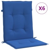 Cumpara ieftin Perne cu spatar mic, 6 buc. albastru 100x50x3 cm textil oxford