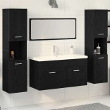 Set mobilier baie 5 piese din lemn prelucrat