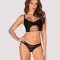 Set Lenjerie Sexy Roxelia, Negru, XS/S