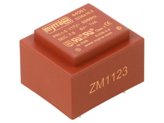 Transformator &Icirc;ncapsulat 1VA 117V 6V PCB
