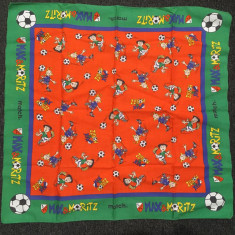 * Batic / esarfa copii Max & Moritz fotbal, 47x47 cm