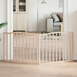 Cumpara ieftin Poartă pentru c&acirc;ini pliabilă, 2 panouri, 160 cm, lemn de plop