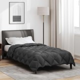 vidaXL Duvet de iarnă Antracit 220 x 135 cm Microfibră 42025649