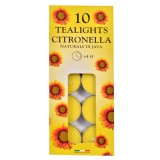 Lumanari tip pastila cu ulei de citronela, 10 buc, galben, 3,5x1,5 cm, CMCLASS