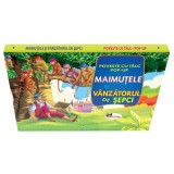 Poveste cu t&acirc;lc pop-up. Maimuţele şi v&acirc;nzătorul de şepci - Board book - Aramis