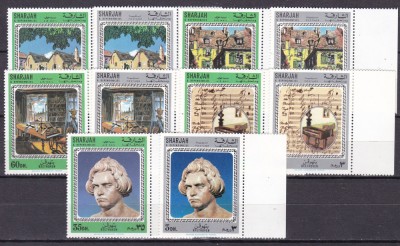 Sharjah 1970 Beethoven MI 709-718 MNH foto