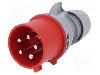 Conector alimentare AC, IEC 60309, IP44, 32A, 400V AC, 5 pini, PCE - 7025-6TT