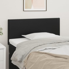 vidaXL Tăblie de pat, negru, 100x5x78/88 cm, piele ecologică