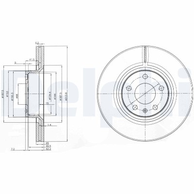 DELPHI BG3942 Disc frana foto