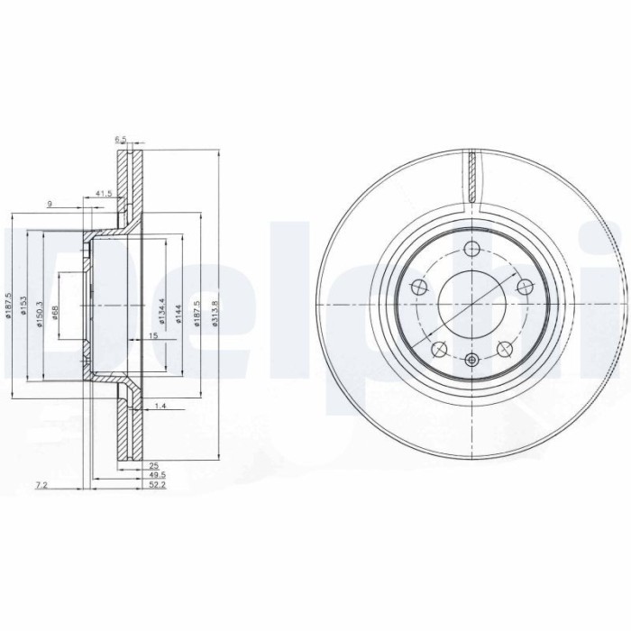 DELPHI BG3942 Disc frana