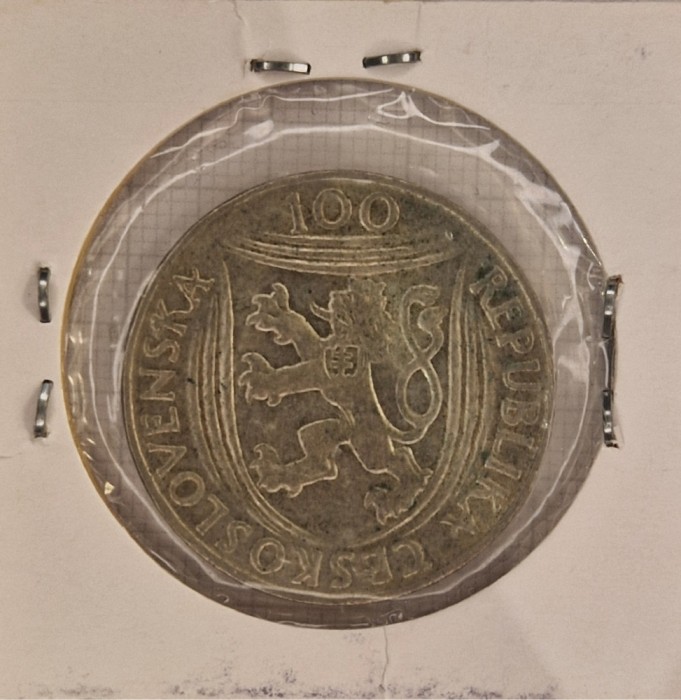 Cehoslovacia, Czechoslovakia, 100 Korun 1951, KM#33, argint, comemorativa, buna