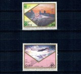 Cuba 1990 - Ziua marcii postale, avion, vapor, serie neuzata