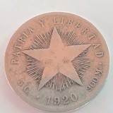 Cuba 20 centavos 1920 argint, America de Nord