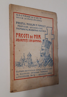 Carte veche 1942 religie Preot Niculae M Popescu Preoti de mir foto