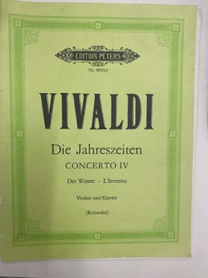 Partitura Vivaldi Anotimpurile partea a 4-a Iarna foto
