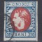 ROMANIA 1869 LP 29 b REGELE CAROL I CU FAVORITI VALOAREA 50 BANI STAMPILAT