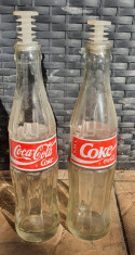 Doua sticle originale Coca Cola Coke din anii 90 foto