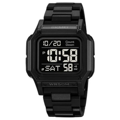 Ceas barbatesc Skmei Digital Sport Casual Cronometru Alarma Negru foto