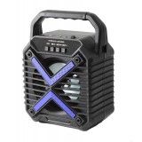Boxa portabila elSales ELS-V402 cu Bluetooth , USB , Card , lumina LED , FM Radio , negru