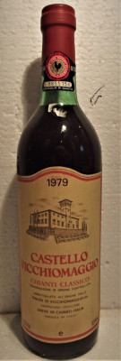 A59 - VIN CHIANTI CLASSICO DOC, VICCHIOMAGGIORE, recoltare 1979 cl 75 gr 12,5 foto