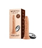Vibrator Realist Vortex Shaft FemmeFunn, Remote Control, 8 Moduri Vibratii, 1 Miscare Rotatie, Silicon, USB, Natural, 20.8 cm