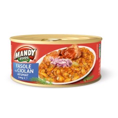 Fasole cu Ciolan Afumat Mandy, 300 g, Iahnie de Fasole cu Ciolan Afumat, Mancare de Fasole cu Ciolan Afumat, Conserva Fasole cu Ciolan Afumat Mandy, C foto