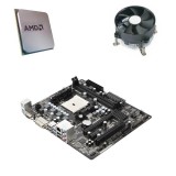 Kit Placa de Baza ASRock FM2A75M-DGS, AMD Quad Core Athlon X4 750K, Cooler