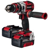 Masina de insurubat pe acumulator Einhell TE-CD 18 Li-i Brushless Power X-Change, 18 V, 2 viteze, 60 Nm, lumina LED, 2 acumulatori de 3 Ah, incarcator