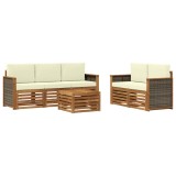 vidaXL Seturi de canapele cu pernă 6 pcs Lemn Solid de Acacia 3384016