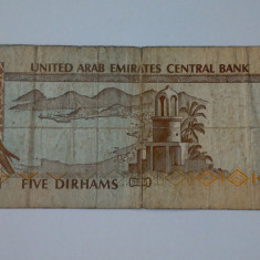 BANCNOTA Emiratele arabe unite 5 DIHRAMS 1995