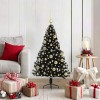 VidaXL Pom de Crăciun artificial pre-iluminat Negru 120 cm PVC 3397119