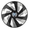 Set 4 Capace Roti, potrivite jantelor de R16, pentru Volkswagen, model vector black and silver, Autohelix MSA