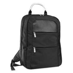 Rucsac microfibra pentru Laptop 13 inch, poliester, Everestus, GL25, negru, saculet de calatorie si eticheta bagaj incluse foto