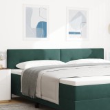 VidaXL Tăblie LED tapițată cu butoane verde &icirc;nchis 100 cm catifea