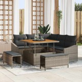 Cumpara ieftin Set de canapele pentru grădină cu pernă 8 pcs Gri Rattan poli