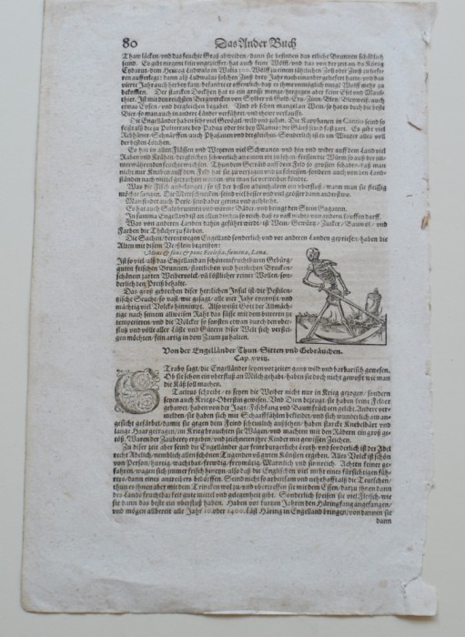 Sebastian M&uuml;nster pagina din Cosmographia 1544-1628