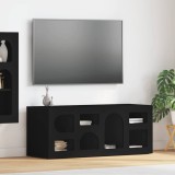 vidaXL Cabinet TV Negru 100 x 35 x 40 cm Lemn compozit 891265