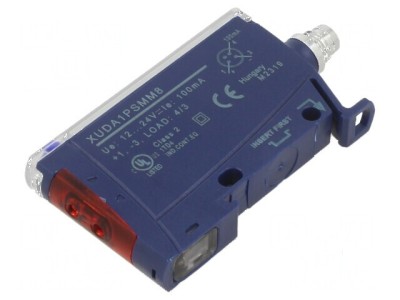 Senzor amplificator fibră optică PNP cu terminal M8 foto
