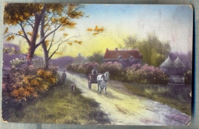 AD 297 C. P. VECHE -SARETA , CAL, PEISAJ DE TARA -PRINTED IN GERMANY 1913-BRAILA foto