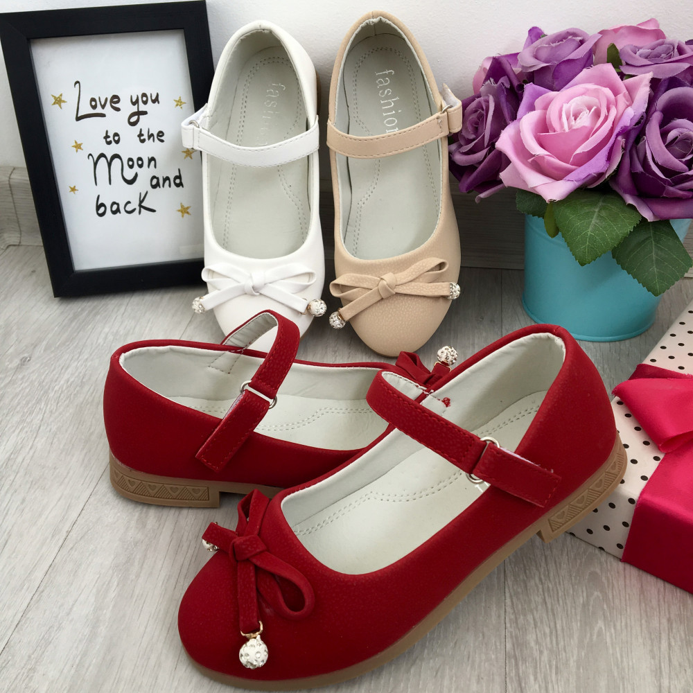 Pantofi rosii cu fundita / sandale pt fete 33 34 cod 0852 | Okazii.ro