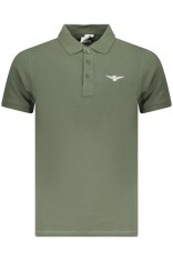 Esercito Tricou polo barbati, din bumbac, cu mini imprimeu, Regular fit, Verde foto