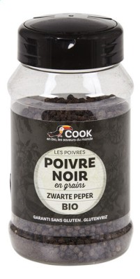 Condiment Piper Negru Boabe Bio 200gr Cook foto