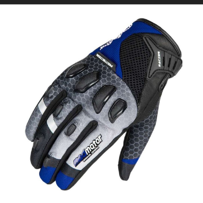 Manusi Moto MadMotor MT21 cu Protectie si Functie Touchscreen , ALL SEASON , Moto-Cross , ATV , QuadBike - ALBASTRU - XL SI XXL