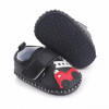Pantofiori negri pentru baietei - Masinuta (Marime Disponibila: 3-6 luni