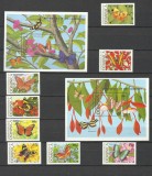 DOMINICA 1989 FAUNA INSECTE FLUTURI - CU URME DE SARNIERA